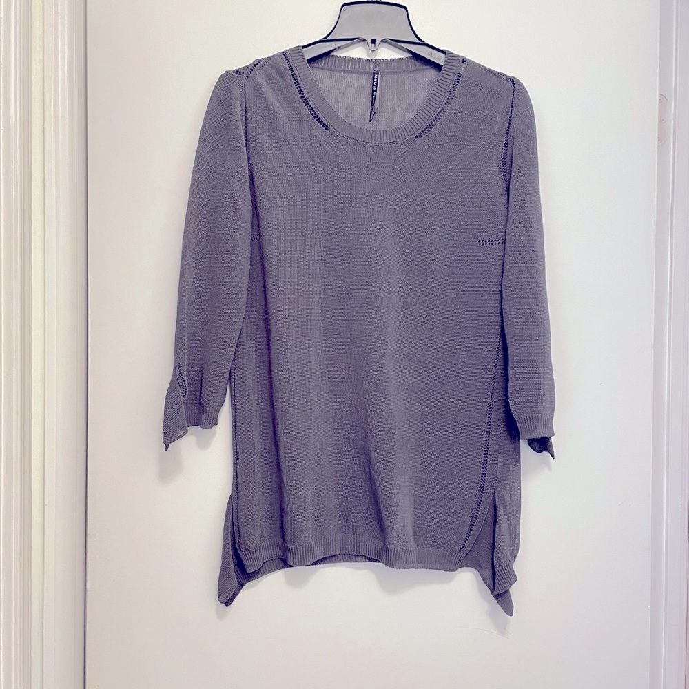 Liviana Conti knit top silver metallic grey Medium